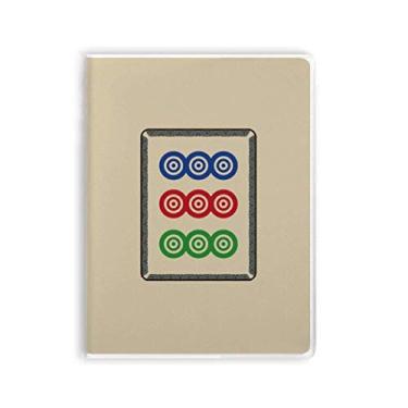 Imagem de Caderno Mahjong Circle Dots 9 Tile Pattern Notebook Gum Cover Diary Soft Cover