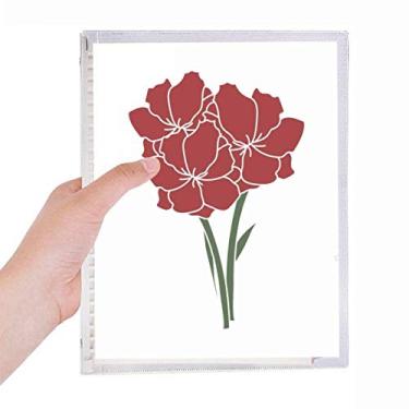 Imagem de Caderno de folhas soltas com flores de cravo, agenda recarregável