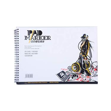 Imagem de Kaqiqi Caderno de desenho 34 folhas A3/A4/A5 papel marcador profissional espiral esboço caderno pintura livro