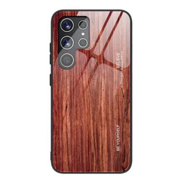Imagem de Capa de telefone de grão de madeira para Samsung Galaxy S22 S21 S20 FE S10 S9 S8 Plus Note 20 10 9 8 Ultra Plus Capa protetora de vidro temperado, M05, para S20 Plus