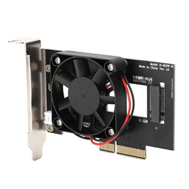 Imagem de Placa adaptadora SSD PCI E X4 NVMe M.2 NGFF 2280 com ventilador de resfriamento, queda de temperatura de 20 graus, Plug and Play para disco rígido mais rápido