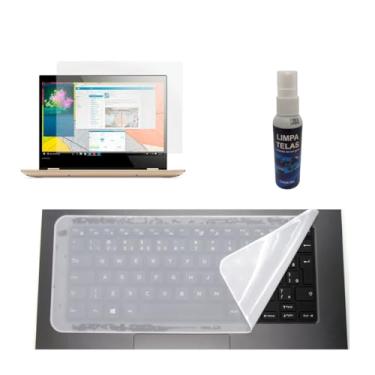 Imagem de Película Fosca Anti Reflexo + Protetor de Teclado + Limpa Telas para Notebook 14'' Polegadas
