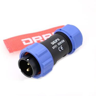 Imagem de DRRI Weipu SP2110/P2 Conector circular de aviação impermeável de 2 pinos 12V DC 30A plugue para estação de energia portátil BLUETTI AC200MAX AC300