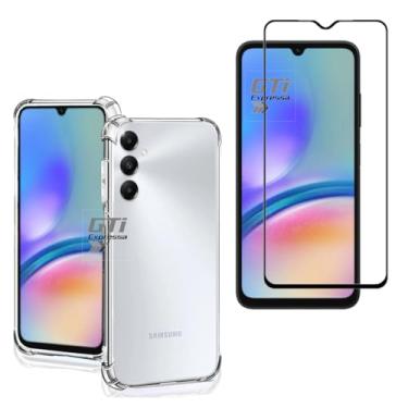 Imagem de Kit Capa Anti Impacto e Película De Vidro 3D 9D Compatível Com Samsung Galaxy A05S