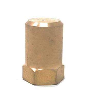 Imagem de Tampa fêmea a gás ORIFICE 1/20.3 cm NPT # 0,75 (0,5 mm) abertura Aparelho de latão queimador parte do forno [109-08] Orifcio Para Quemdor Hembra Ranurada