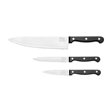 Imagem de Chicago Cutlery Essentials Conjunto de facas de chef de cozinha de 3 peças com lâminas de aço inoxidável para cozinha doméstica