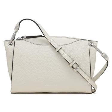 Imagem de Calvin Klein Bolsa tiracolo feminina granada com zíper, Querubim branco, One Size