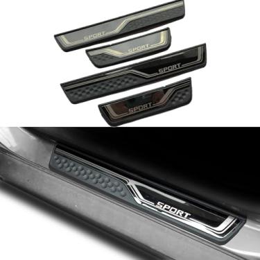 Imagem de GZBFTDH Proteção de Peitoril Soleira da Porta, para Honda CR-V CRV 2017-2022 Carro Acessórios, Aço Inoxidável Kick Plate Guard de Pedal de Limiar Protetor,Peças para Automóveis