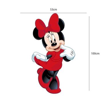 Imagem de Adesivo De Parede Minnie Vestido Vermelho