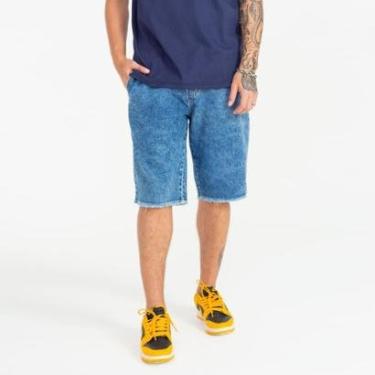 Imagem de Bermuda Jeans Rock e Soda Masculina Skinny Barra Mordida-Masculino