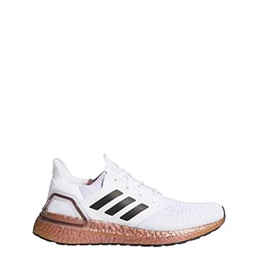 Imagem de adidas Tênis de corrida casual feminino Ultraboost 20 Eg9780 tamanho 11 branco/preto/rosa, Branco/núcleo preto/rosa sinal., 11