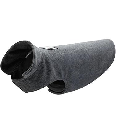 Imagem de Capa de pelúcia à prova de vento com colete esportivo para cães com colete refletivo para a noite para manter a jaqueta aquecida sem puxar, sem asfixia, design ecológico para cães pequenos e grandes (cinza M)