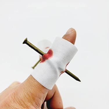 Imagem de Brincadeira de unhas falsas através do dedo truque de mágica assustador festa de Halloween unha sangrenta através do dedo piada presente e brincadeira truque rua close-up mágica engraçada piada gadget