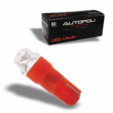 Imagem de Lâmpada Luz de Painel Porta Luvas Autopoli LED Esmagadinha Vermelho 12