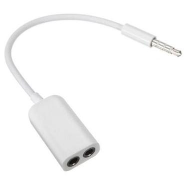 Imagem de Adaptador de Audio P2 Stereo para 2 Fones - Branco - P2 3,5mm Macho X 