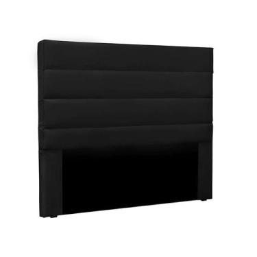 Imagem de Cabeceira Solteiro La Italiana Poliuretano Preta - Spezzia Decor
