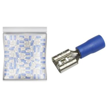 Imagem de 100x Terminal Fêmea 6,3 Pré-isolado Azul 1,50 Até 2,50mm² - GREEN, 056