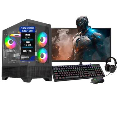 Imagem de Pc Gamer Completo I7 Placa Gtx 1650 16Gb Hd 1Tb Ssd 240Gb - Fonecar In