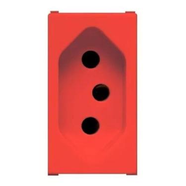 Imagem de Modulo Tomada 2P+T 20 Amperes 250 Volts Vermelha Linha Ilus 5UB99008 -