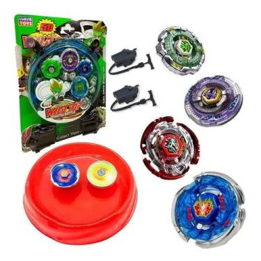 Imagem de Brinquedo Infantil Kit Beyblade Tornado Metal Battle C 4 - Lianfa Toys