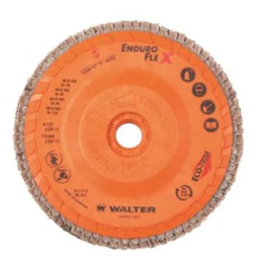 Imagem de Disco Flap Enduro Flex Inox 4.1/2" Grão 40 Walter 06F424