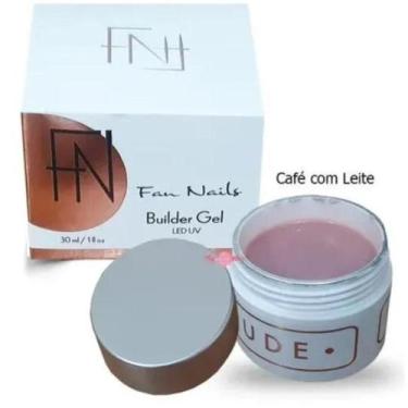 Imagem de Fiber Gel Cafe C/Leite Fan Nails Manicure 30ml Construtor Alongamento 