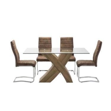 Imagem de Tampo de Vidro para Mesa de Jantar Família Retangular 8mm Incolor 1,60