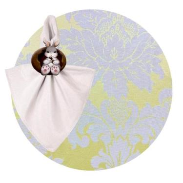 Imagem de Kit Sousplat Completo Páscoa Jacquard Medalhão Com Guardanapos e Pg - 