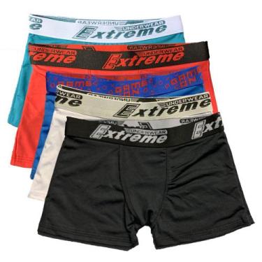 Imagem de Kit 5 Cuecas Boxer Infantil Fristyle Em Microfibra Lisa, G