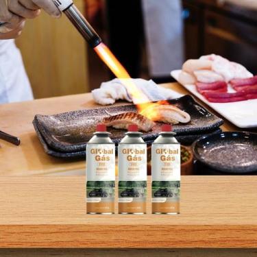 Imagem de Kit 3 refil para maçarico e fogareiro cartucho gás butano campgás glob