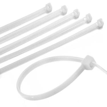 Imagem de 1000 un cinta plástica abraçadeira nylon 200mm x 2,5mm branca - OMEGA