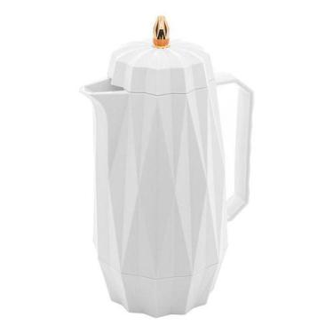 Imagem de Garrafa Térmica Diamond Branca 1 Litro De Café Chá Lyor