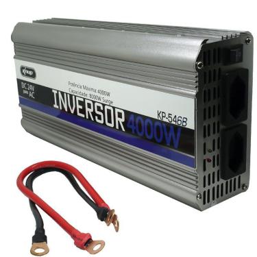 Imagem de Inversor Conversor 24V para 220V Potência 3000W Veicular Transformador Tensão Knup KP-546B Cinza