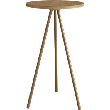Imagem de Mesa Lateral Redonda Artesano 58,5 cm (altura) em MDP Hanover Estrutur