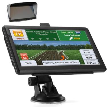 Imagem de Navegador GPS para carro, tela sensível ao toque, sistema GPS para carro, orientação de direção de voz, navegação GPS para suporte de carro, aviso de luz vermelha, suporta MP4, música e jogos.