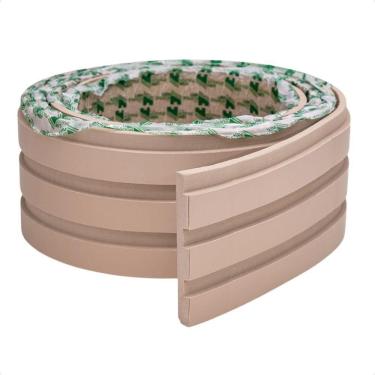 Imagem de Painel Ripado Laminado De Eva Autocolante Flexível Rolo 10mt Creme