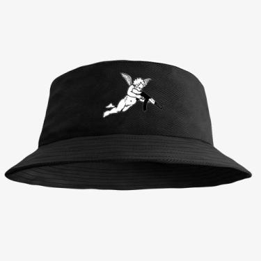 Imagem de Boné Chapéu Bucket Hat Estampado Anjo - MP Moda Masculina, Único, Pret
