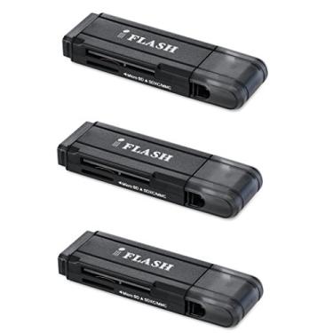 Imagem de [Pacote com 3] iFlash USB 3.0 Dual Slot MicroSD - MicroSDHC - MicroSDXC - SDHC - Leitor/Gravador de Cartão SDXC - Suporta SanDisk Kingston 256GB 128GB 64GB 32GB UHS-I Micro SDXC SDHC, Ultra/Extreme
