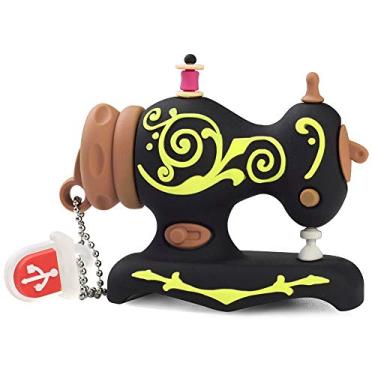 Imagem de leizhan Pen Drive USB fofo de 32 GB, design de máquina de costura, caneta, armazenamento de dados, cartão de memória, pendrive, preto