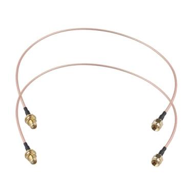 Imagem de Futheda Cabo de extensão de antena aérea SMA fêmea SMA para antena aérea WiFi macho SMA RG316 50 cm/20 polegadas para placa de rede sem fio PCI Express PCIE roteador adaptador USB