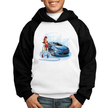 Imagem de Moletom Infantil Lava Jato Garota - Foca na Moda, Branco, Preto, 10