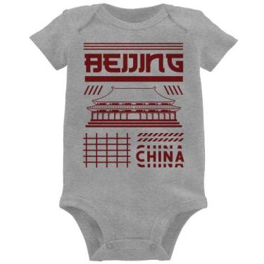 Imagem de Body Bebê Pequim China  - Foca na Moda, Cinza, M
