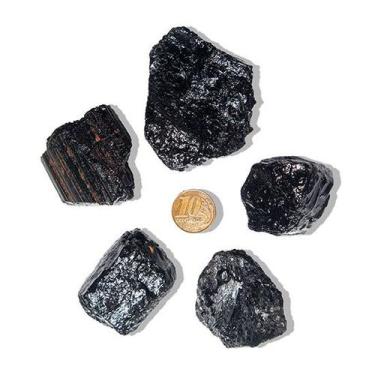 Imagem de 10 Turmalina Preta Pedra Natural 60 a 70g Média 5cm Tipo B - Cristaisd