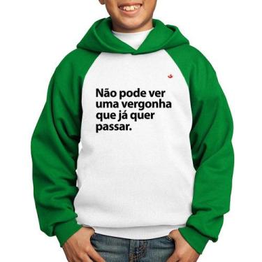 Imagem de Moletom Infantil Não pode ver uma vergonha que já quer passar - Foca n