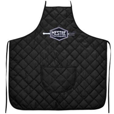 Imagem de Avental Churrasco Mestre Churrasqueiro Grande Preto - Recanto da Costu