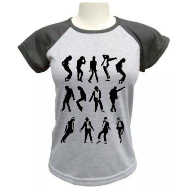 Imagem de Camiseta Babylook Michael Jackson - alternativo basico, Cinza, G