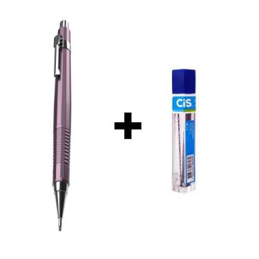 Imagem de Kit Lapiseira Tecnocis Lavnda Metálico Boho + Grafite 0.7mm