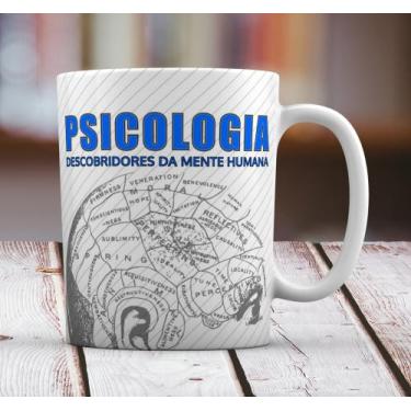 Imagem de Caneca Branca Personalizado Profissão Carreira Psicologia - GMH Prod. 