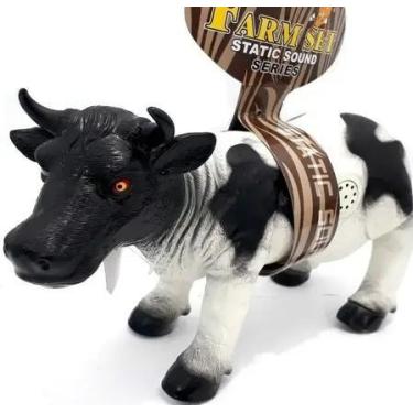 Imagem de Vaca De Vinil Com Som A Bateria 34,5X19,5Cm . - toys king