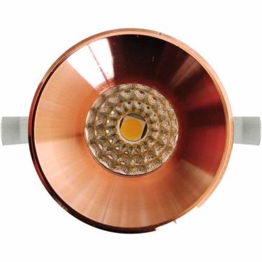 Imagem de Mini spot led redondo embutir recuado 3w branco quente 3000k rose embu